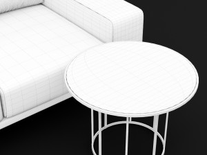 sofa piu double 180 and cara 620 cofe table bt design 3D Model