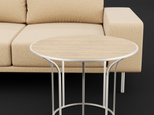 sofa piu double 180 and cara 620 cofe table bt design 3D Model