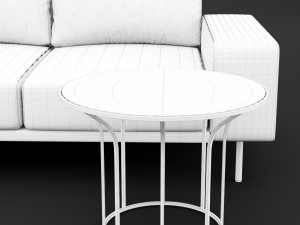 sofa piu double 180 and cara 620 cofe table bt design 3D Model