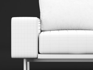 sofa piu double 180 and cara 620 cofe table bt design 3D Model