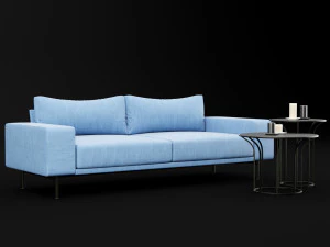 sofa piu double 220 and cara 620 and 470 cofe table bt design 3D Model