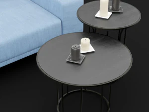 sofa piu double 220 and cara 620 and 470 cofe table bt design 3D Model
