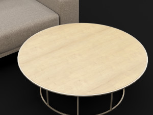 sofa piu double 250 and cara 100 cofe table bt design Model 3D
