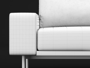 sofa piu double 250 and cara 100 cofe table bt design Model 3D