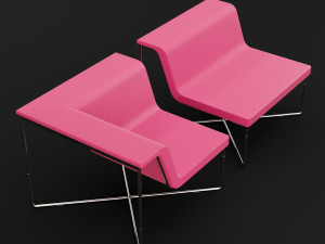 chair pop middle and corner bt design 3D Model