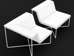 chair pop middle and corner bt design 3D Model