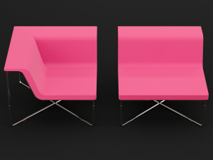 chair pop middle and corner bt design 3D Model