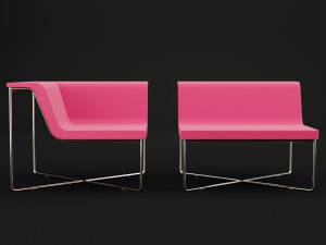 chair pop middle and corner bt design 3D Model