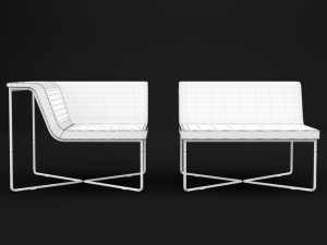 chair pop middle and corner bt design 3D Model