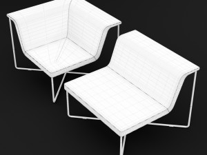 chair pop middle and corner bt design 3D Model