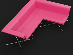 chair pop middle and corner bt design 3D Model
