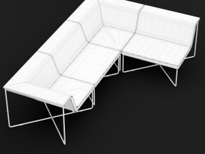 chair pop middle and corner bt design 3D Model