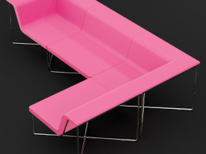 chair pop middle and corner bt design 3D Model