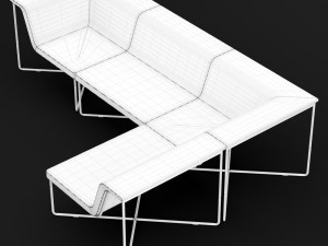 chair pop middle and corner bt design 3D Model