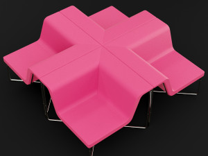 chair pop middle and corner bt design 3D Model