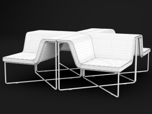 chair pop middle and corner bt design 3D Model