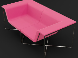 chair pop middle and corner bt design 3D Model