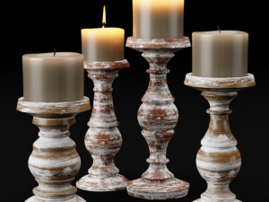 candlestick set 3 3D 모델