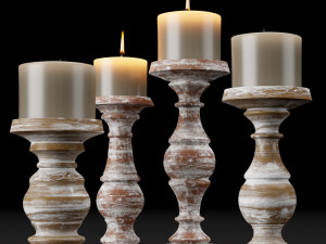 candlestick set 3 Modèle 3D