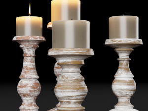 candlestick set 3 Modèle 3D