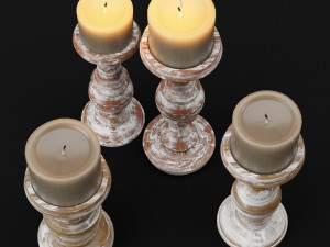 candlestick set 3 Modèle 3D