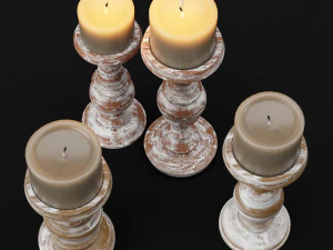 candlestick set 3 3D Model