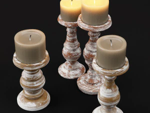 candlestick set 3 3D Model