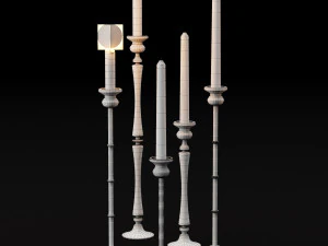 candlestick set 2 3D Model