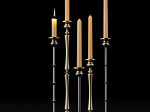 candlestick set 2 3D Model