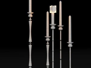 candlestick set 2 3D Model