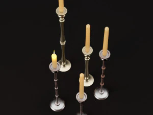 candlestick set 2 3D Model