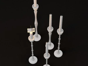 candlestick set 2 3D Model