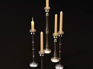 candlestick set 2 3D Model