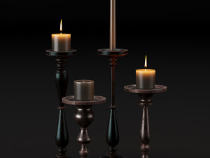 candlestick set 1 Modèle 3D