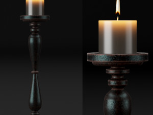 candlestick set 1 Model 3D