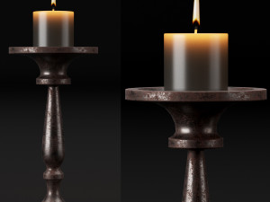 candlestick set 1 Model 3D