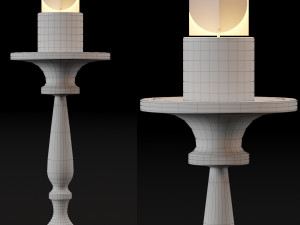 candlestick set 1 Model 3D