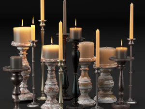 candelabro lleno Modelo 3D