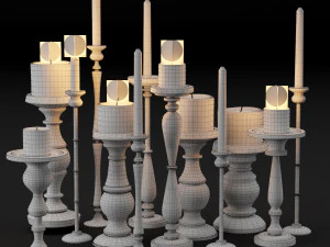 candlestick full 3D Model
