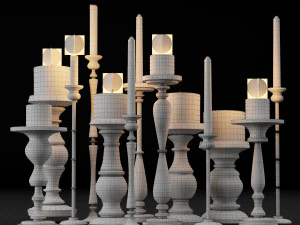 candlestick full 3D Model