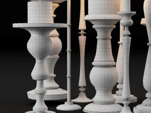 candlestick full 3D Model