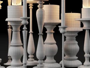candlestick full 3D Model