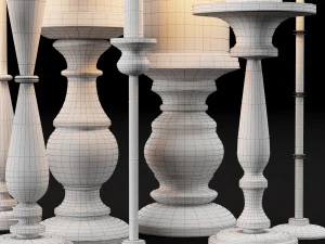 candlestick full 3D Model