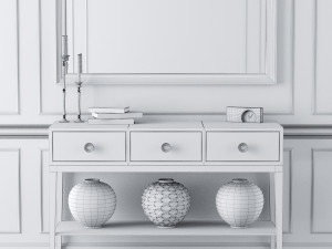 console whith decor 8 3Dモデル