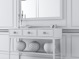 console whith decor 8 3Dモデル