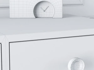 console whith decor 8 3D Model