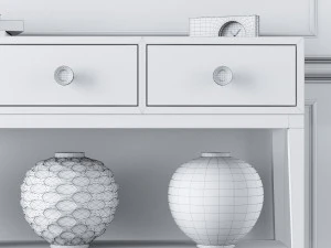 console whith decor 8 3D Model