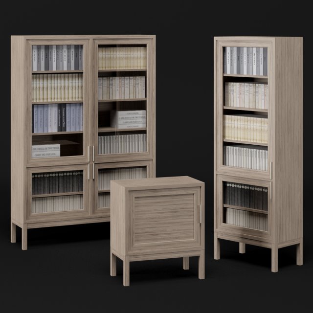 bookcase set Modelo 3D .c4d .max .obj .3ds .fbx .stl .blend 