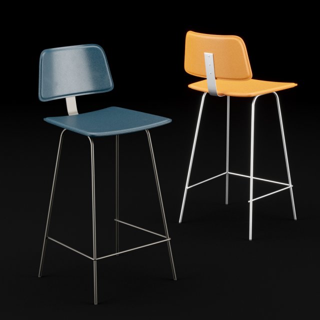 bar chair 3D मॉडल .c4d .max .obj .3ds .fbx .stl .blend 