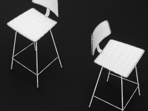 bar chair 3D मॉडल